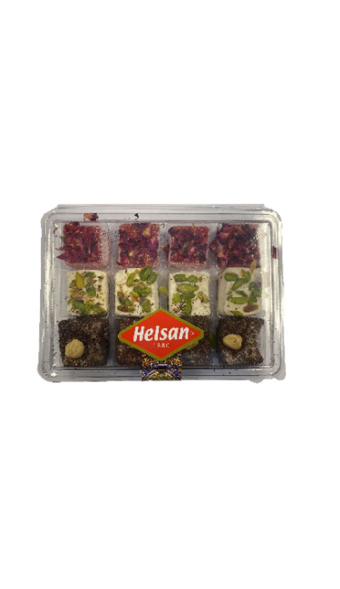 HELSAN LOKUM MIX-2 GUL/ANTEPFISTIK/FINDIK 20x300gr (loukoum mix 2 rose/pistache/noisette)