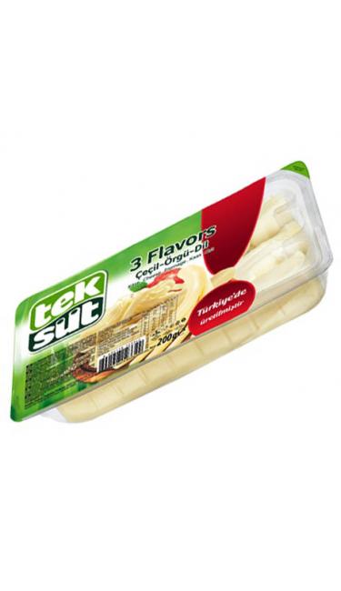 TEKSUT 3 LEZZET CECIL-DIL-ORGU 12x200GR (fromage efillé- Bâtonnets Mozzarella - tressé )