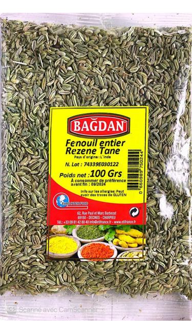BAGDAN REZENE TANE 100 GR (fenouils grains)