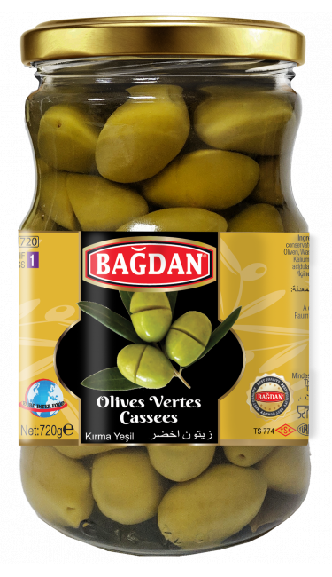 BAGDAN CAM YESIL ZEYTIN KIRMA  (olives vertes concassées)