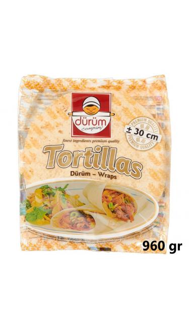 DURUM TORTILLA (8x12pcs) 30 CM 960GR (tortillas)