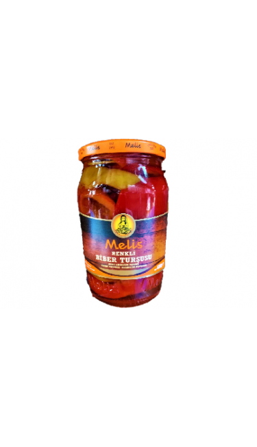 MELIS KOZLENMIS RENKLI BIBER SARI/KIRMIZI 720 ML (mélange piment au vinaigre)