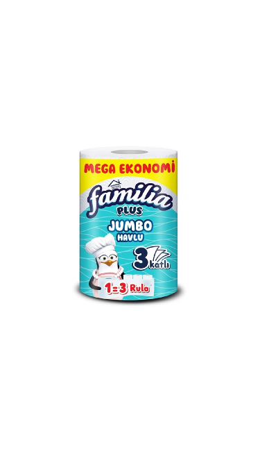 JUMBO KAGIT HAVLU FAMILIA PLUS 1=3KP