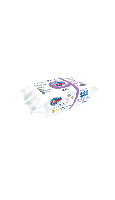 BINGO YUZEY TEMIZLIK HAVLUSU LAVANTA 12X96PCS (lingette nettoyant Multi-Usages- lavande)