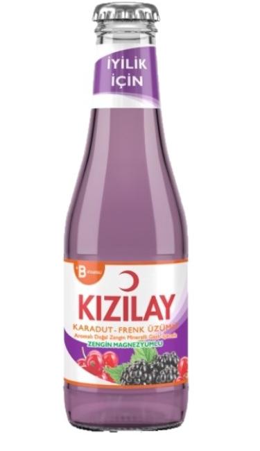 KIZILAY KARADUT - FRENK ÜZÜMÜ  200 ML X24 (eau pétillante mure-cassis)