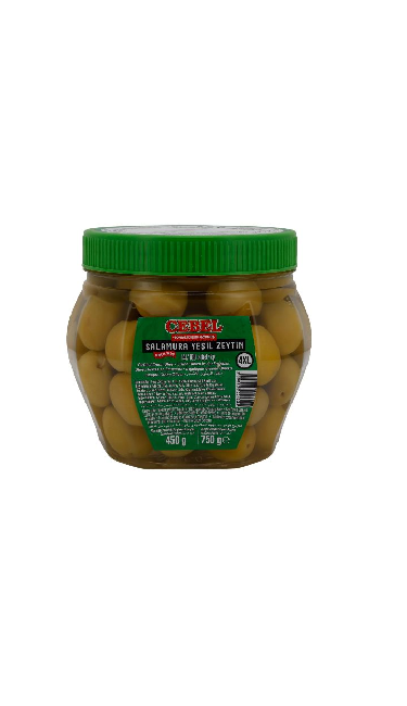 CEBEL Y.ZEYTIN SALAMURA PET 450GR (141-160)(olives vertes cocktail)
