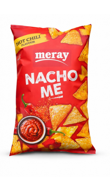 MERAY CHIPS NACHOS HOT CHILI 22x150G