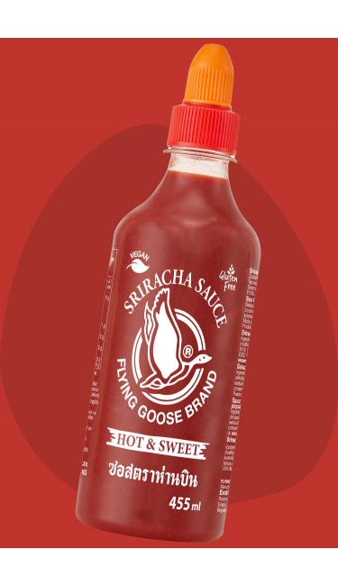 SRIRACHA HOT & SWEET SAUCE 12X455ML