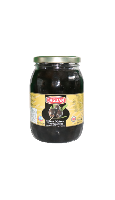 BAGDAN CAM SIYAH ZEYTIN CEKIRDEKSIZ 1500CC (olives noires dénoyautées)
