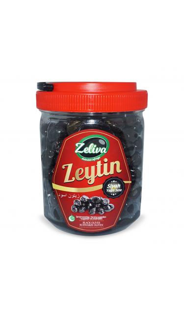 ZELIVA S.ZEYTIN GEMLIK SALAMURA YAGLI PET 700Gx6 (olives noires à l'huile)