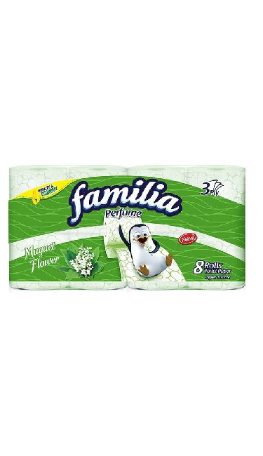 FAMILIA TUVALET KAGITI MUGE OZLU  6x8RULO (papier toilette extrait de muguet)