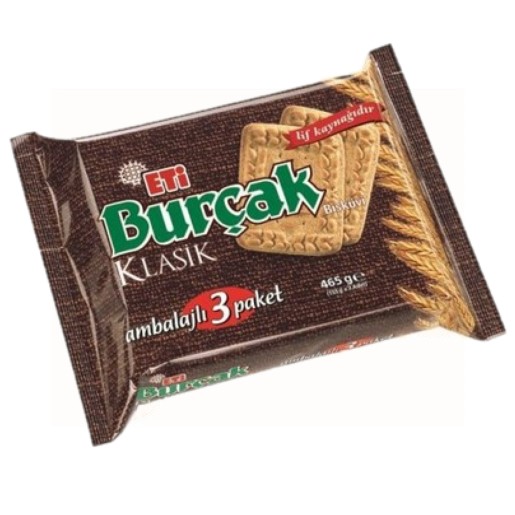 ETI BURCAK KLASIK 3'LU 393 GR (biscuit au blé complet)