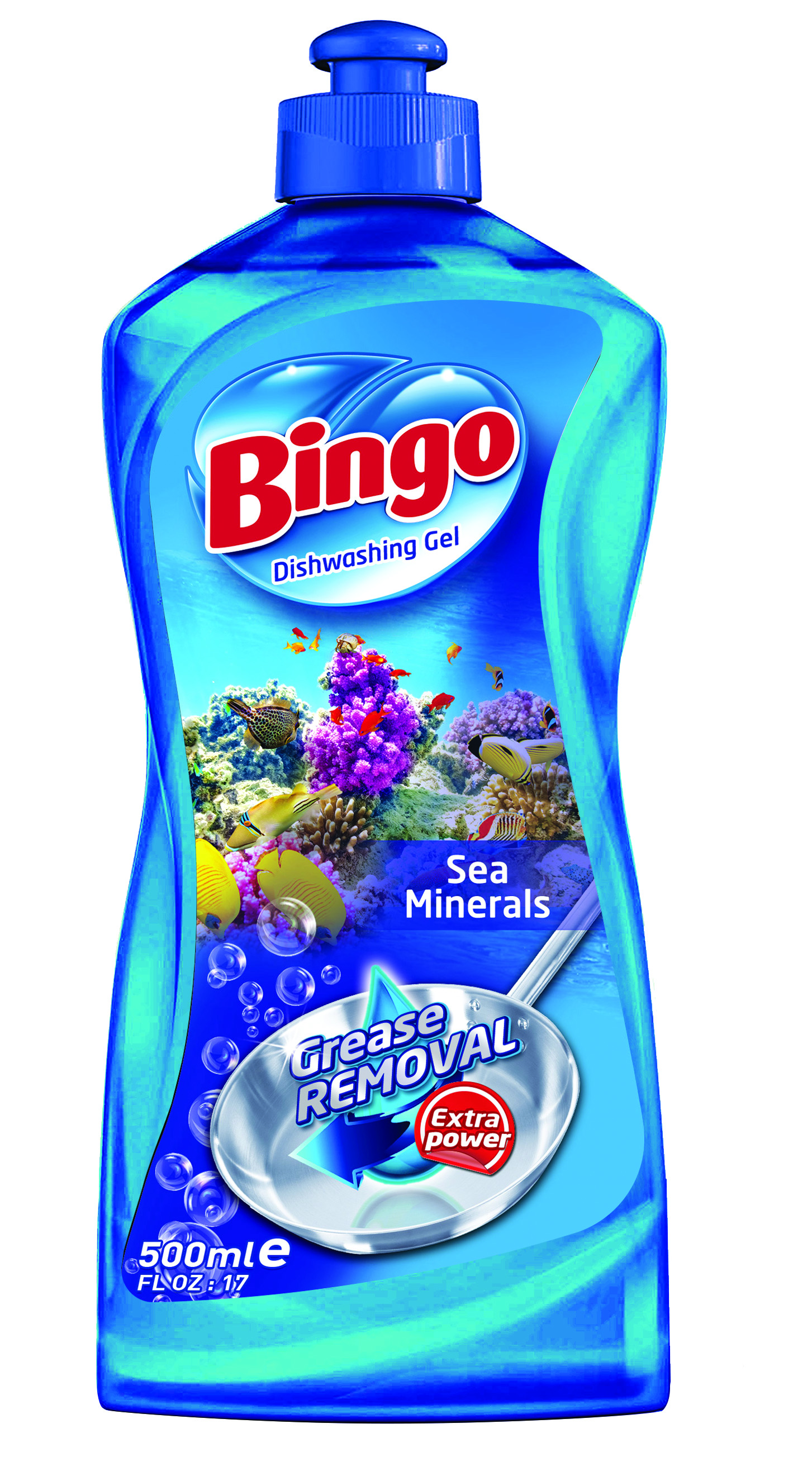 BINGO BULASIK DET. DENIZ TUZU 16x500ml (liquide vaisselle sels de mer)