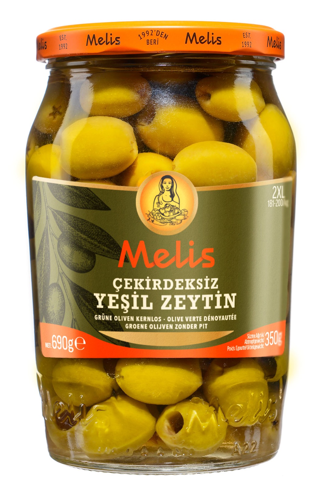 MELIS Y.ZEYTIN CEKIRDEKSIZ 12x720ml (olives vertesdenauyautés)