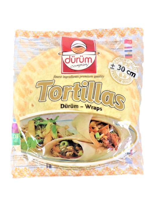 Grossiste Halal, vente de DURUM TORTILLA 6 LI 30 CM 1620 GR (tortillas)