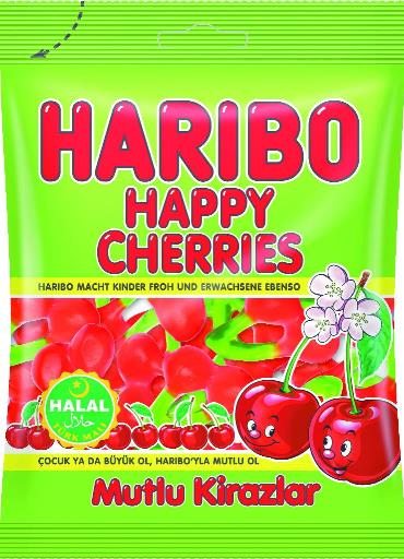 HELAL HARIBO MUTLU KIRAZLAR 80 GR (bonbons gout cerise)