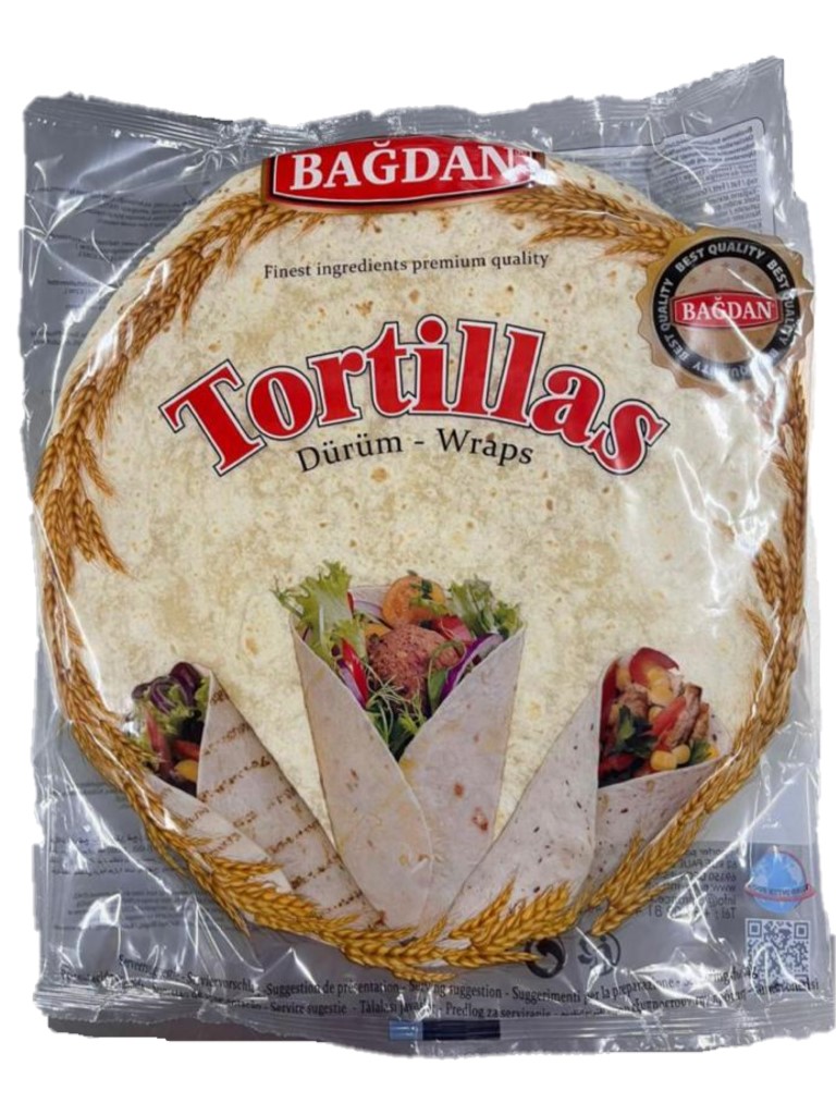 Grossiste Halal, vente de BAGDAN DURUM TORTILLA (6x18pcs) 30 CM 1620GR