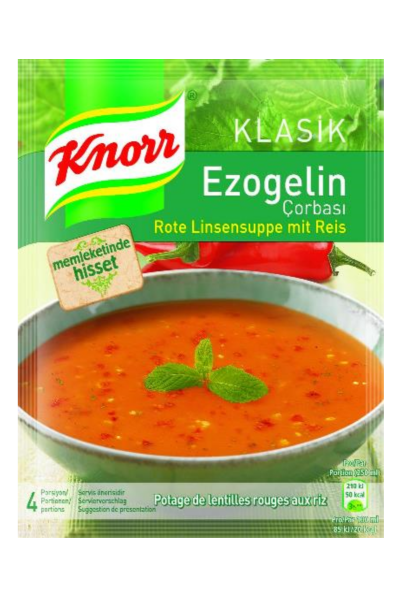 KNORR EZOGELIN CORBASI 65 GR (potage de lentilles rouges et riz)