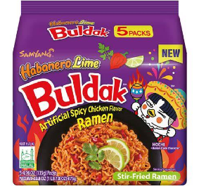 BULDAK RAMEN POULET PIQUANT HABANERO LIME  SAMYANG 5X140GR