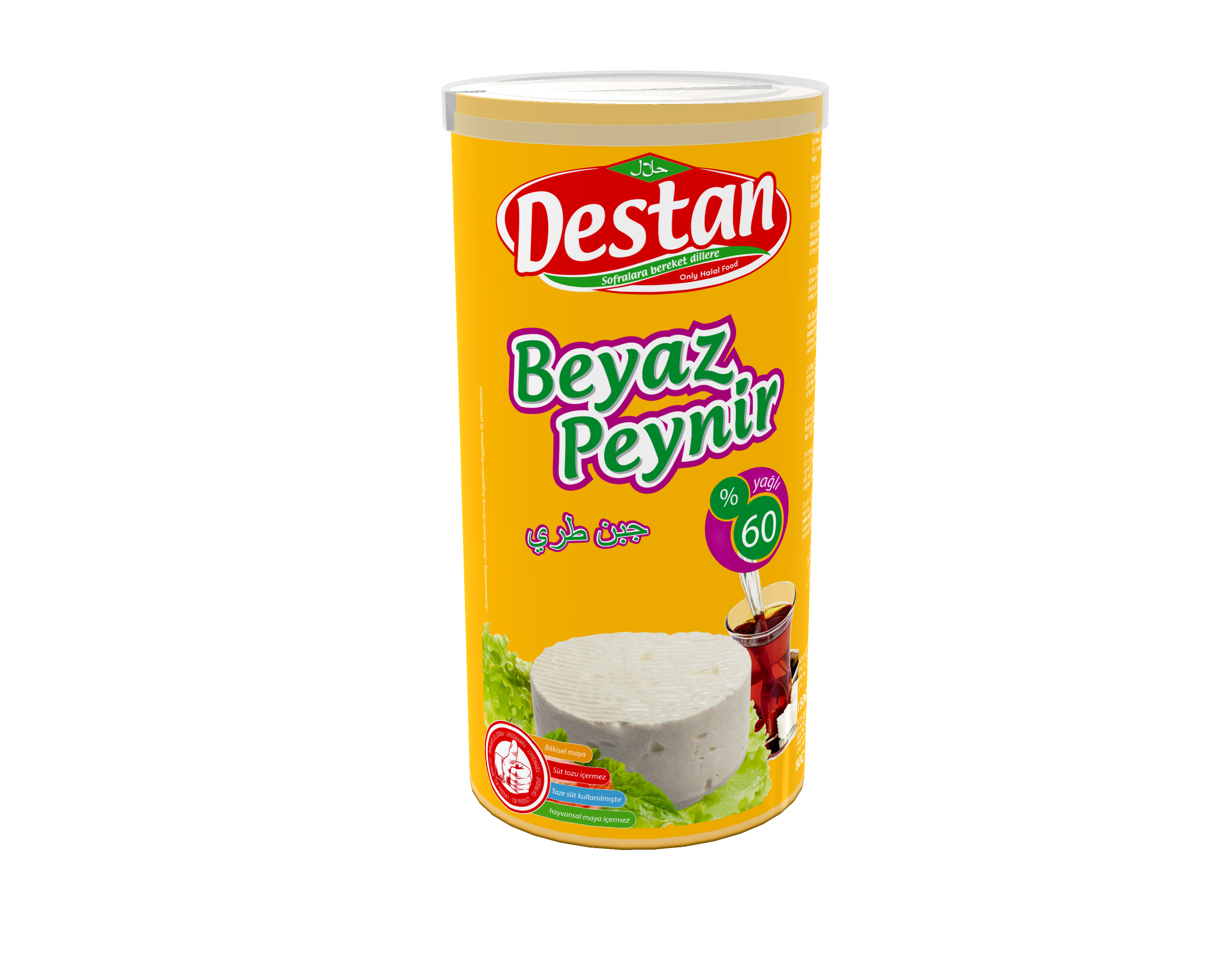 DESTAN PEYNIR 60 % 800 GR  (fromage feta turc 60% mat.gr.)