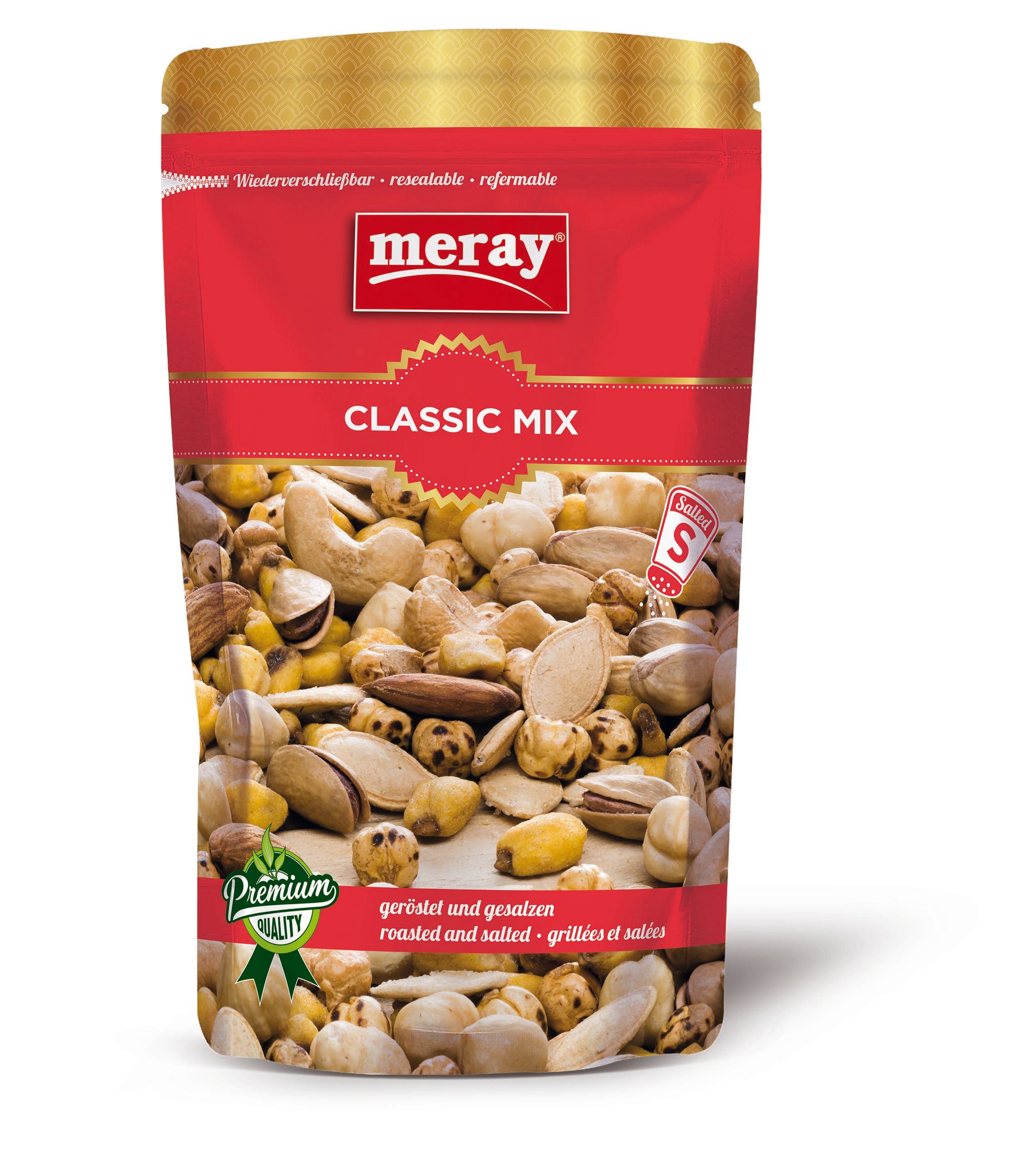 MERAY KLASIK MIX TUZLU 150 GR ( ASSORTIMENT DE FRUTIS NOIX / MAIS / GRAINES )