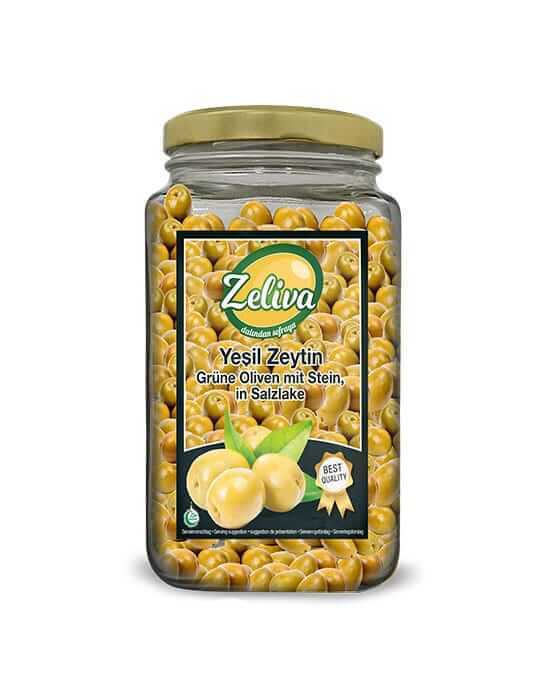 ZELIVA YESIL ZEYTIN KOKTEYL CAM 500G (olives vertes cocktail)