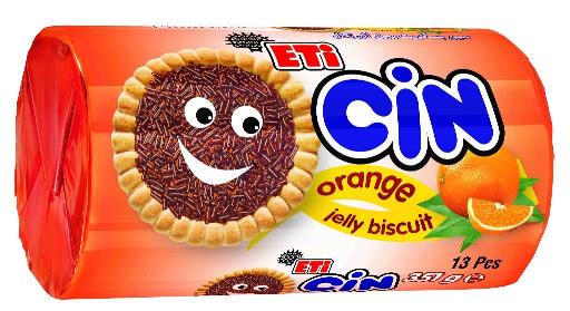 ETI CIN ORANGE 351 GR (biscuits nappés de gelée d'orange et vermicelles au chocolat)