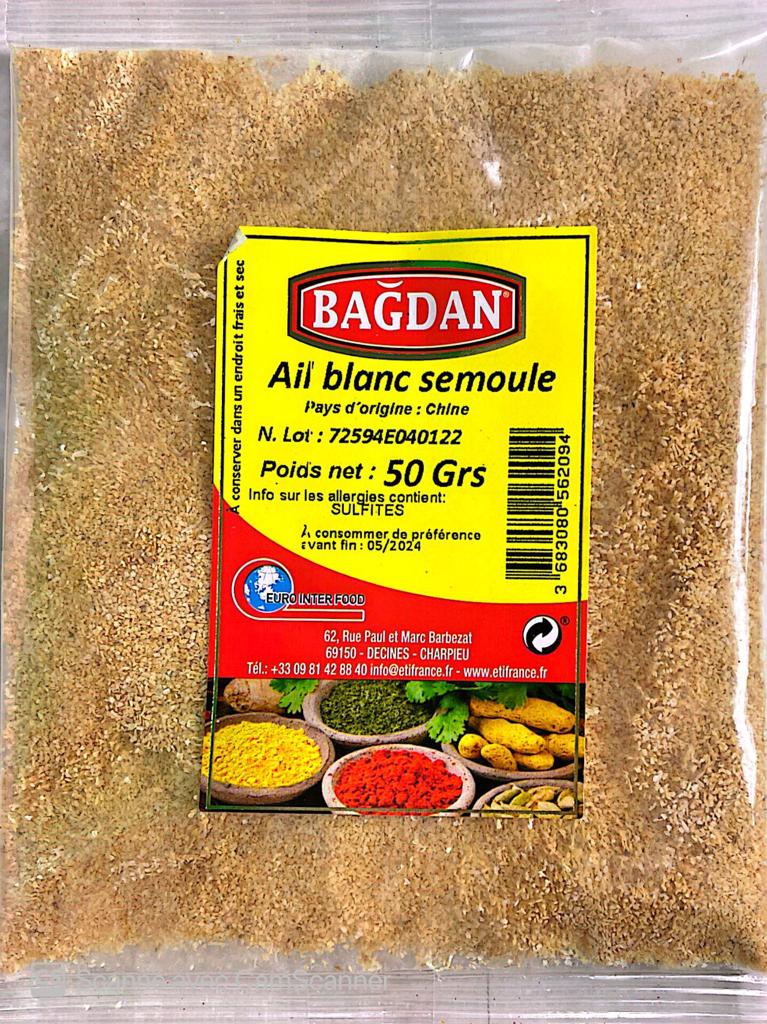 BAGDAN IRMIK SARIMSAK 50 GR (ail blanc semoule)