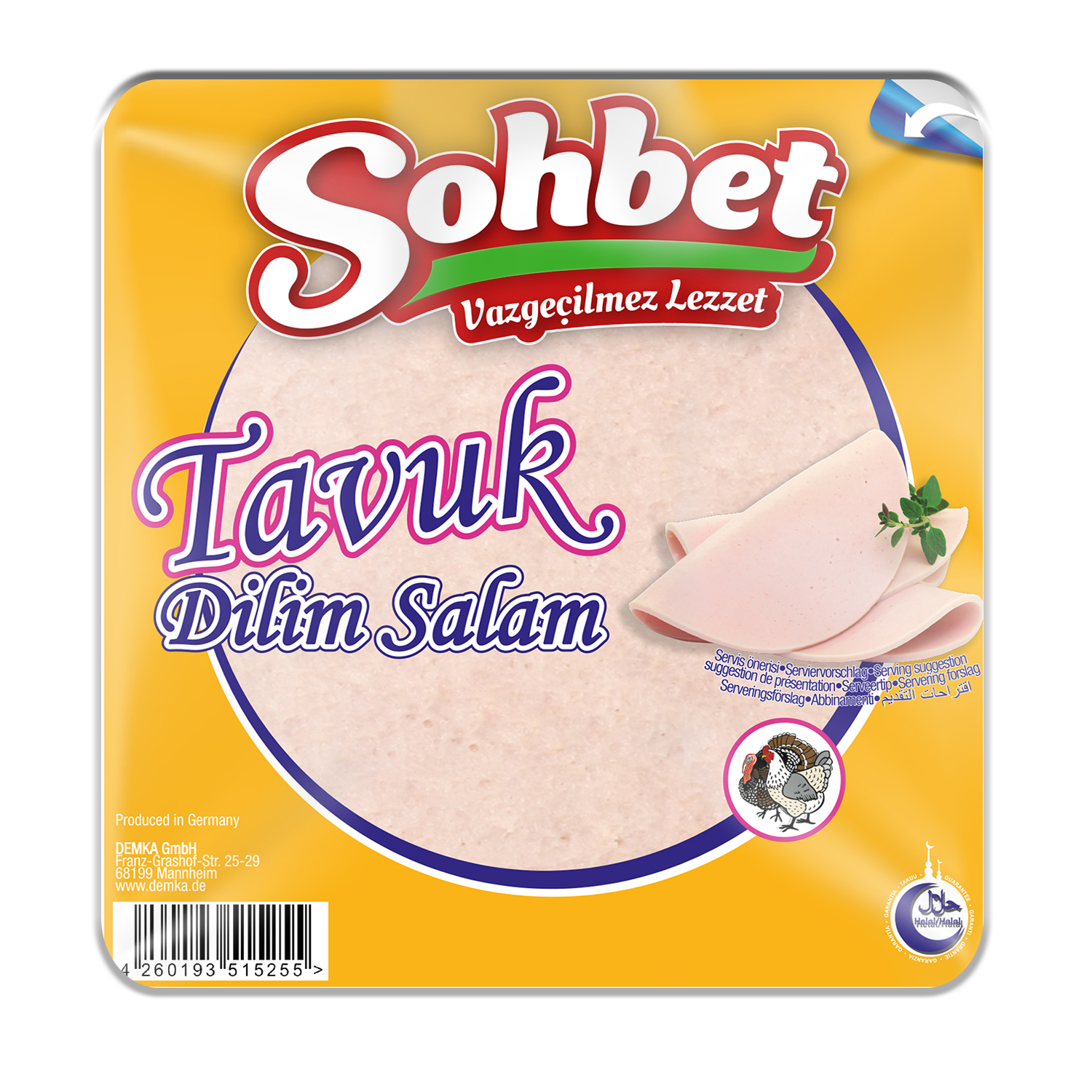 OZYOREM SOHBET TAVUK DILIM 200 GR (tranches de salami au poulet)