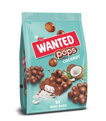 ETI WANTED POPS COCOS MINI 126 GR (chocolat soufflée coeur fondant noix de coco)