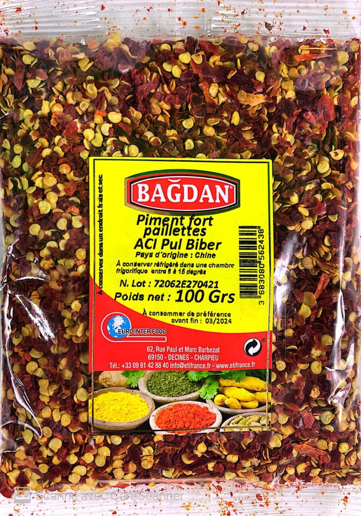 BAGDAN ACI PUL BIBER 100 GR (piment fort paillettes)