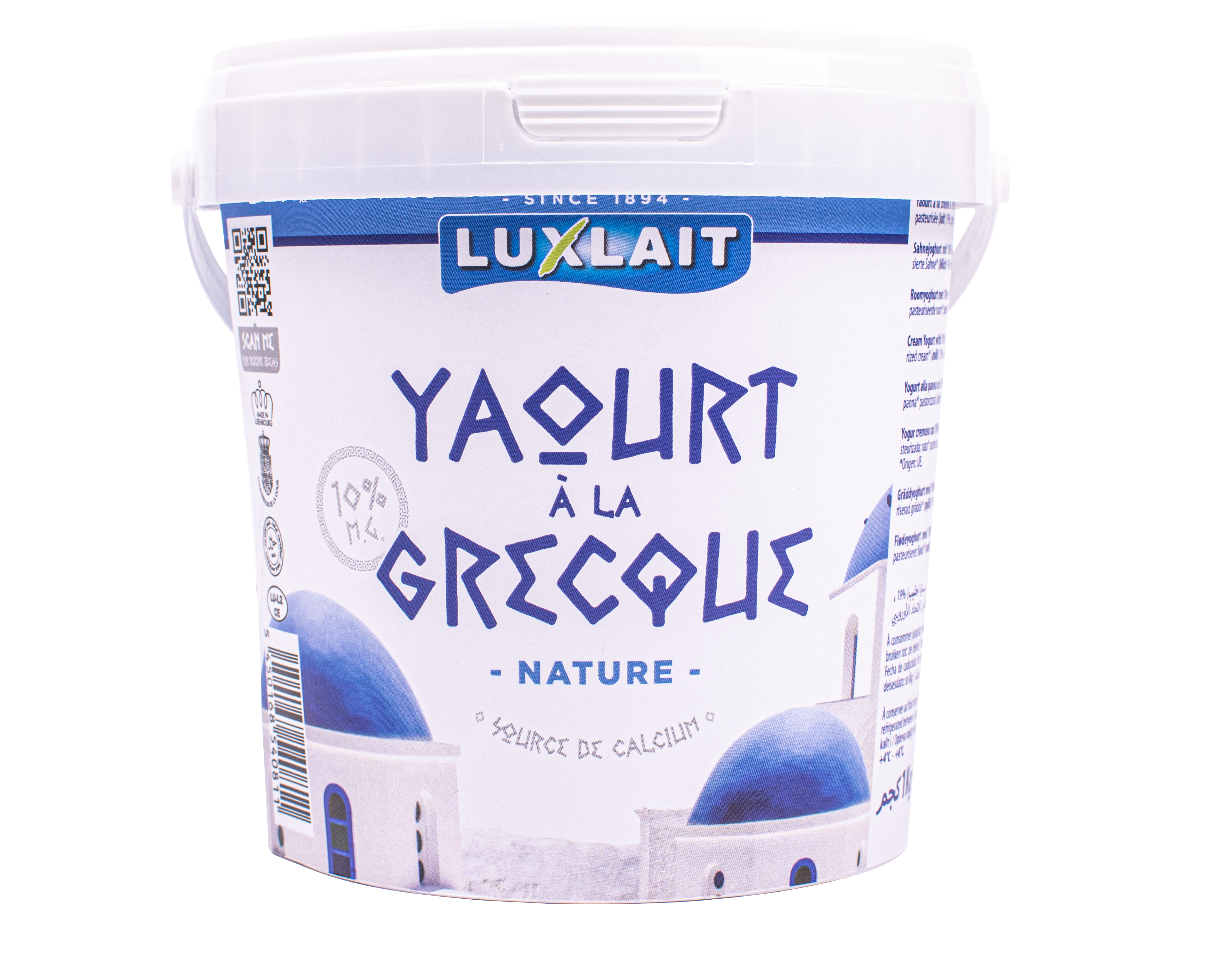 LUXLAIT YOG. NATURE A LA GRECQUE 10% MG - 1 KG pvc 2.99 (14/12/23)