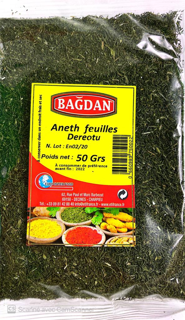 BAGDAN DEREOTU YAPRAGI 50 GR (aneth feuille)