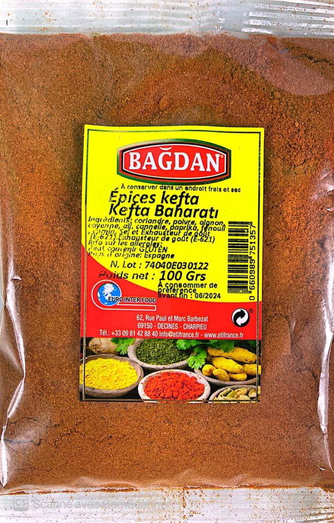 BAGDAN KOFTE BAHARATI 100GR (épices kefta)