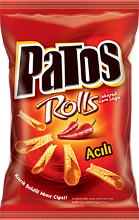 DOGUS PATOS ROLLS ACILI 120GR (chips roulés pimentés)