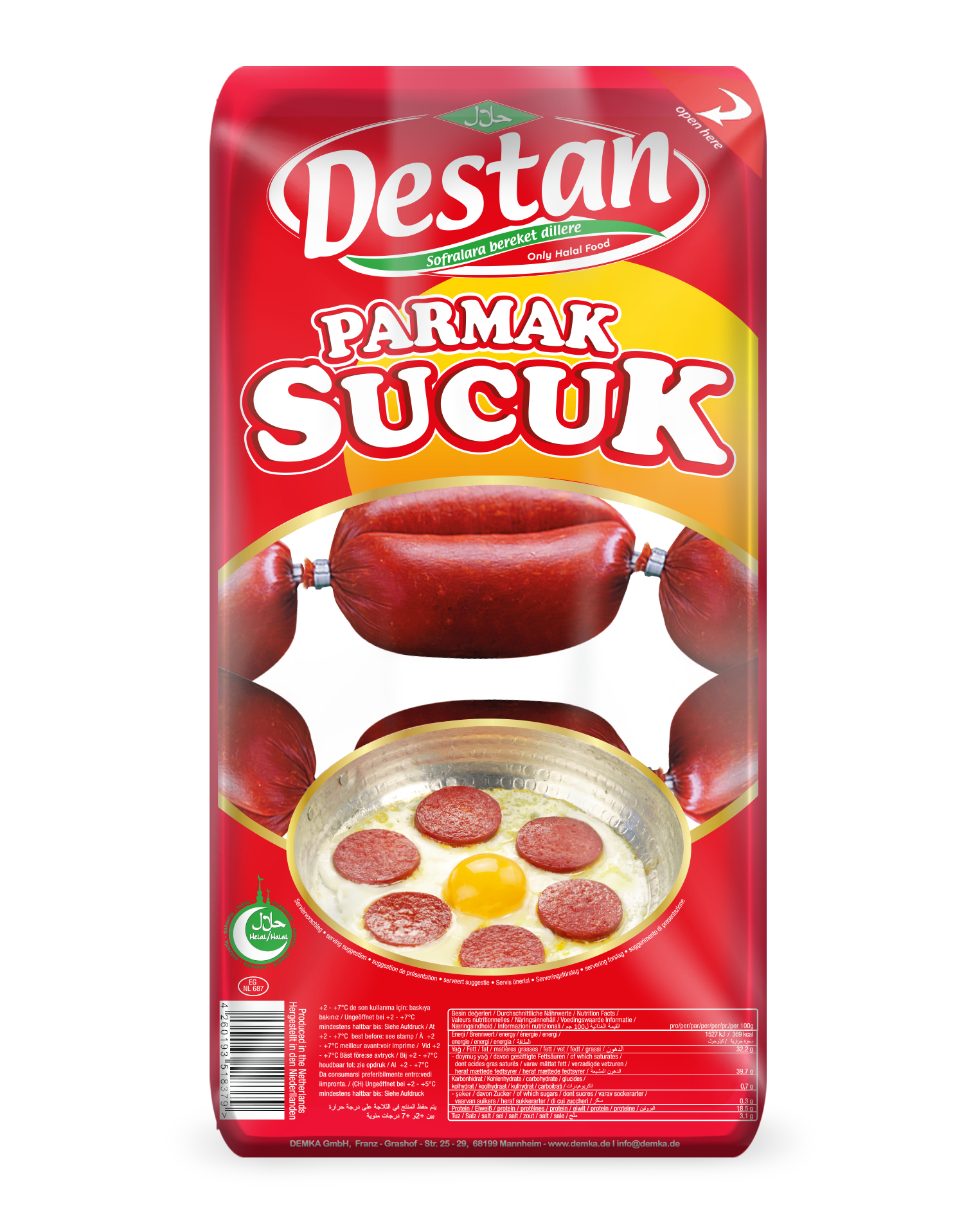 DESTAN PARMAK SUCUK 1 KG (saucisson turc) Yeni Fiyat