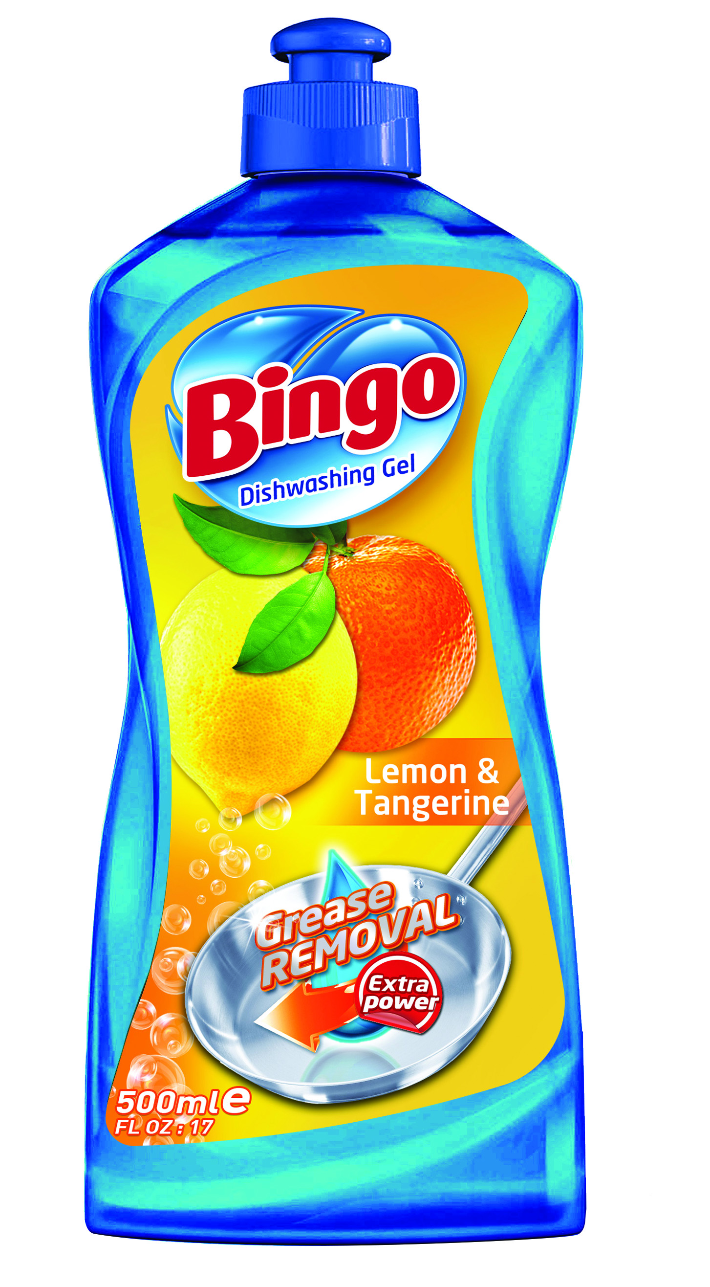 BINGO BULASIK DET. LIMON 16x500ml (liquide vaiselle citron)