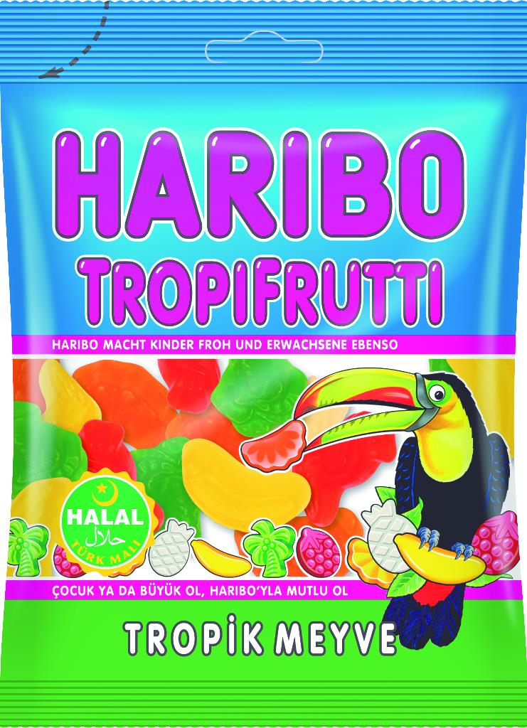 Grossiste Halal, vente de HELAL HARIBO FUNNY MIX 75 GR JELANTINSIZ (bonbons  sans gélatine)