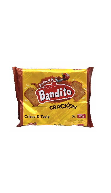 BANDITO CRACKERS PAPRIKA 180GR