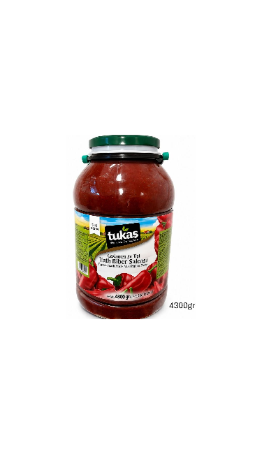 TUKAS BIBER SALCASI TATLI 4X4300gr (double concentré piments doux) 3850cc