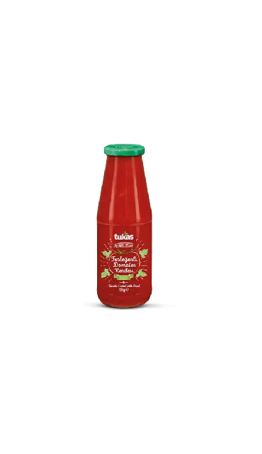 TUKAS DOMATES RENDELENMIS FESLEGENLI 720CC  (purée de tomates basilic)
