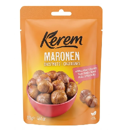 KEREM. KESTANE SEKERLI 12x125gr  (châtaignes grillées sucrée)